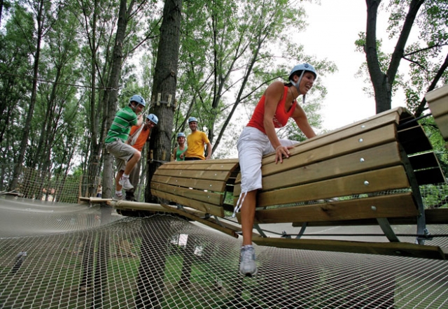  Juegos en los árboles a orillas del Saona 